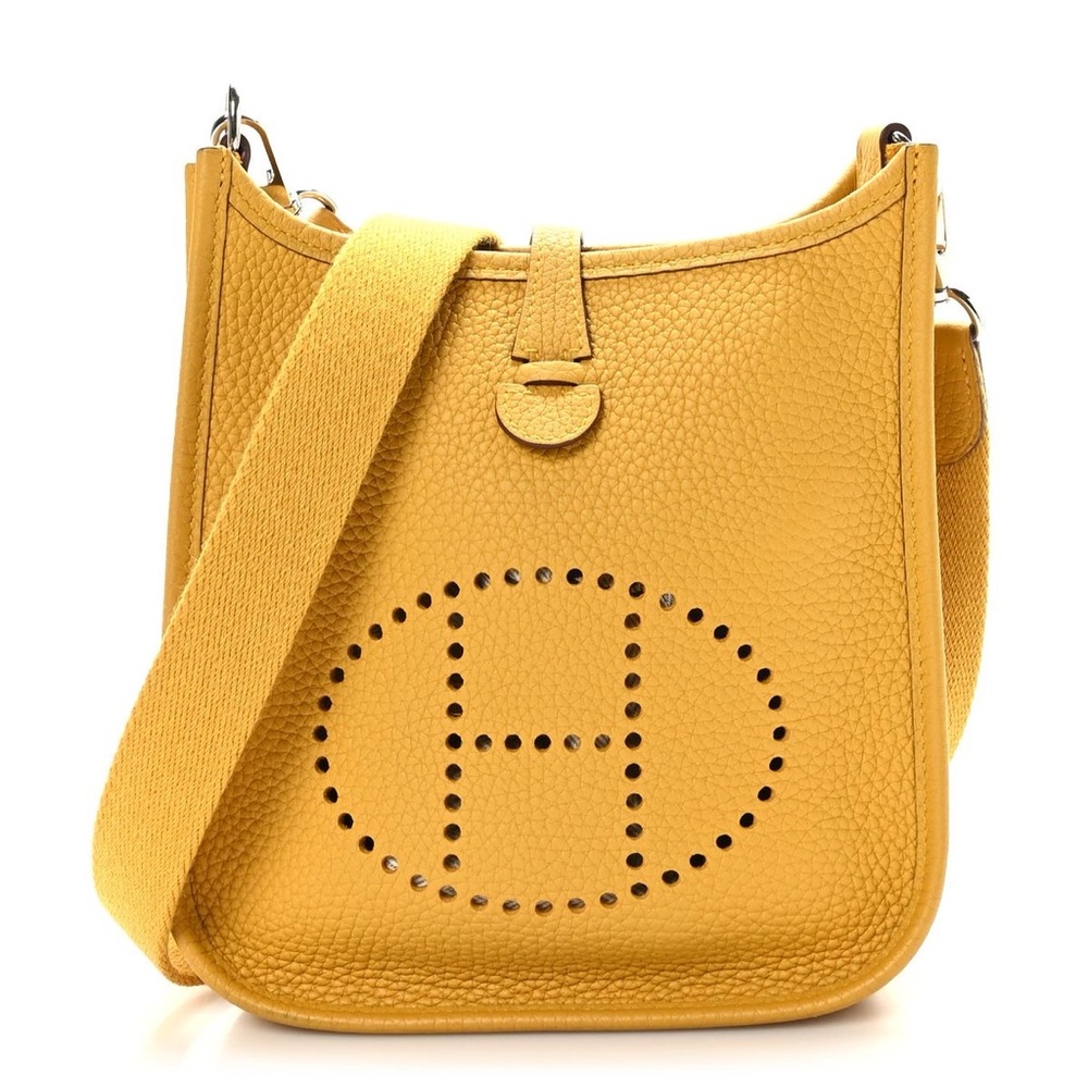 Hermes Evelyne PM Shoulder Bag in Mustard